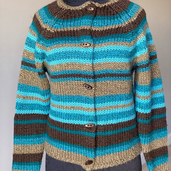 Dress Barn Stripped Cardigan. Sz M - Picture 4 of 5